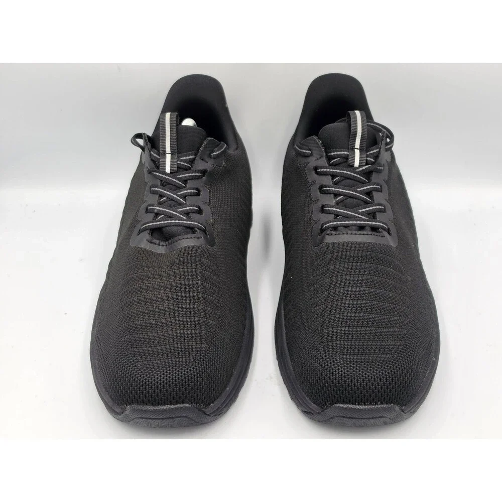 Orthofeet Yari Men’s Walking Shoes Black Grey Size 9 EE Wide Diabetic Comfort
